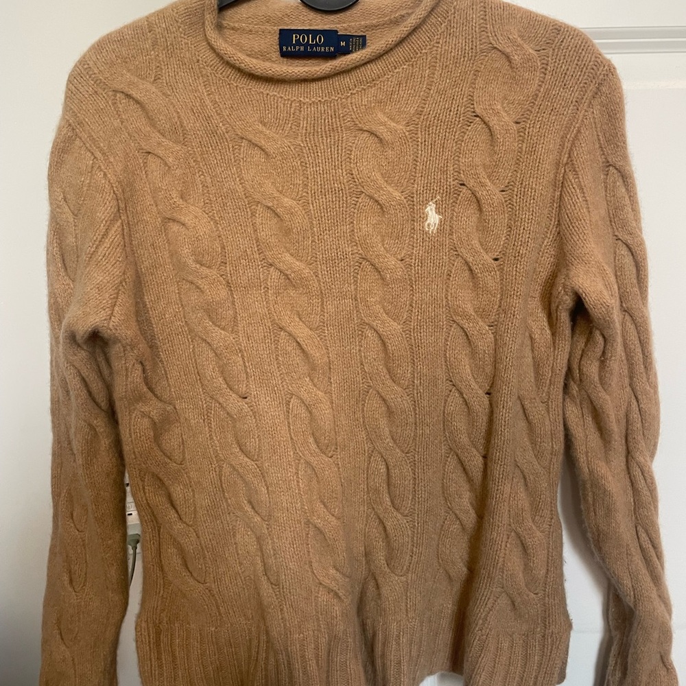 Polo by Ralph Lauren Men's Tan Cable Knit Sweater